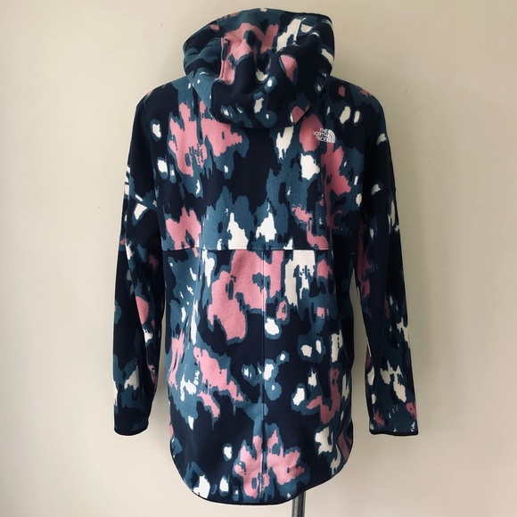 the North Face TKA Glacier Pullover Hoodie in Mallard Blue Abstract Ikat Print M - Picture 9 of 11